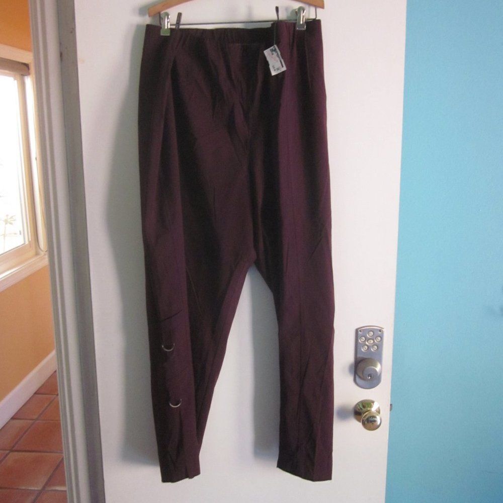 Womans Chalou Sempre Piu Plus Size 28W Pants Plum Purple